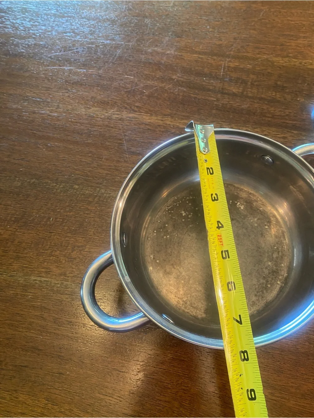 Set of 2 Stainless Steel 18-10 Cook N Home Pots 7” and 8”
